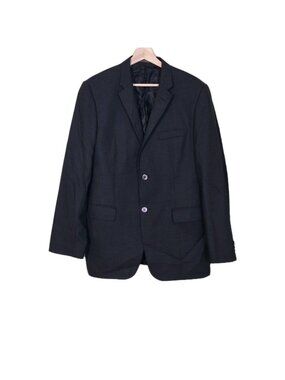 SAND Copenhagen XO Blazer 50 EU / 40 R Black Wool Cotton Lanificio Fabio Italy
